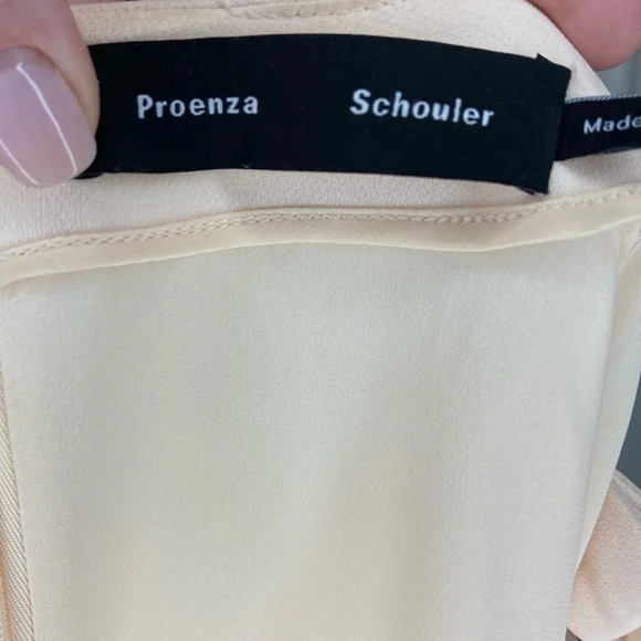 PROENZA SCHOULER Cream Gathered Crepe Dress from SAX 5th AVE girlcore feminine - Picture 14 of 16